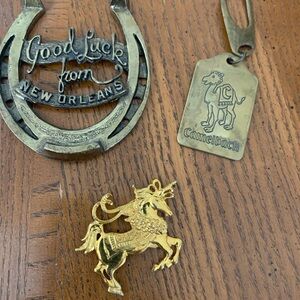 Vintage Brass Collectibles Good Luck Charms Found Items